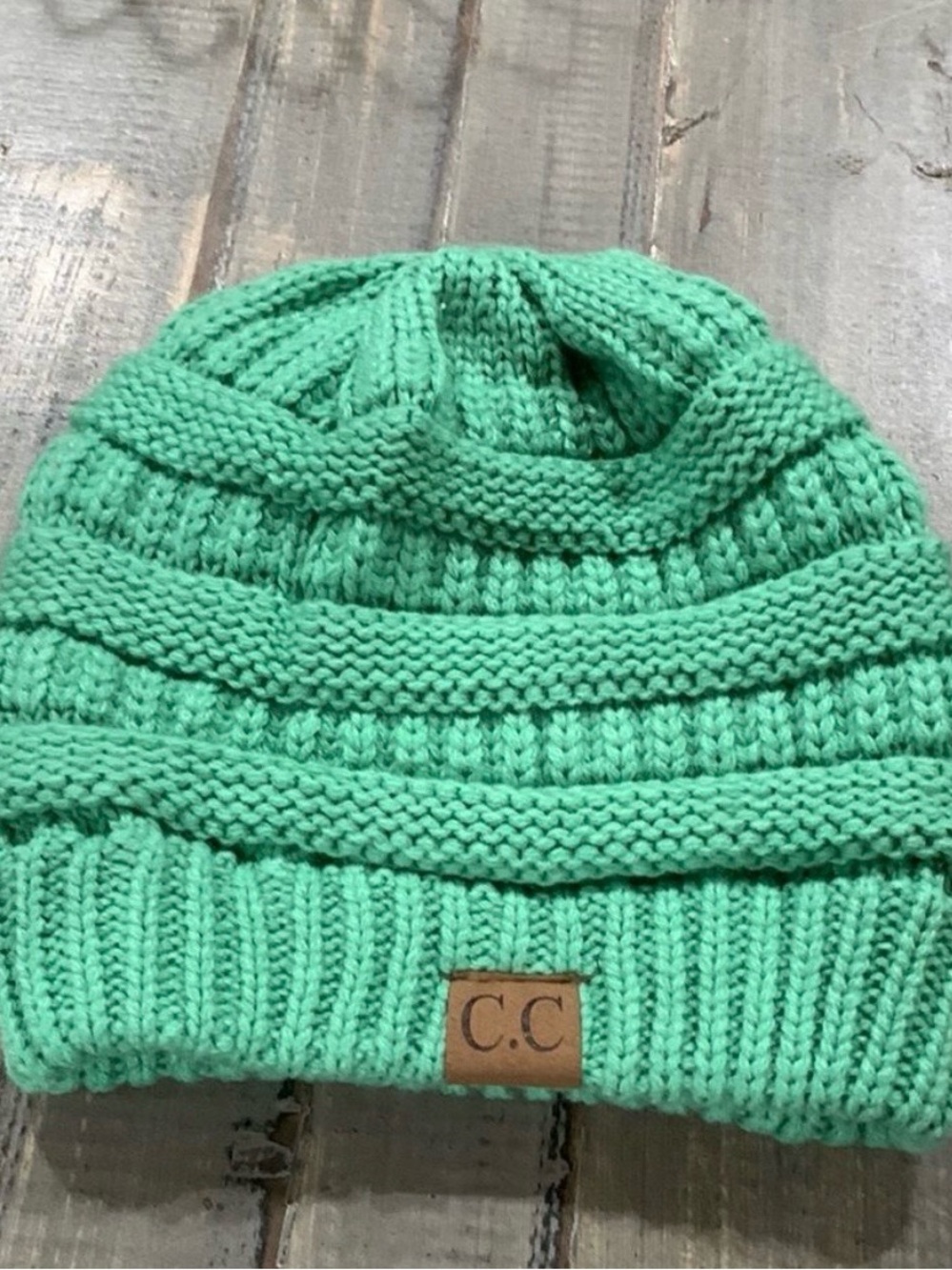 C.C Knit Beanie in Mint